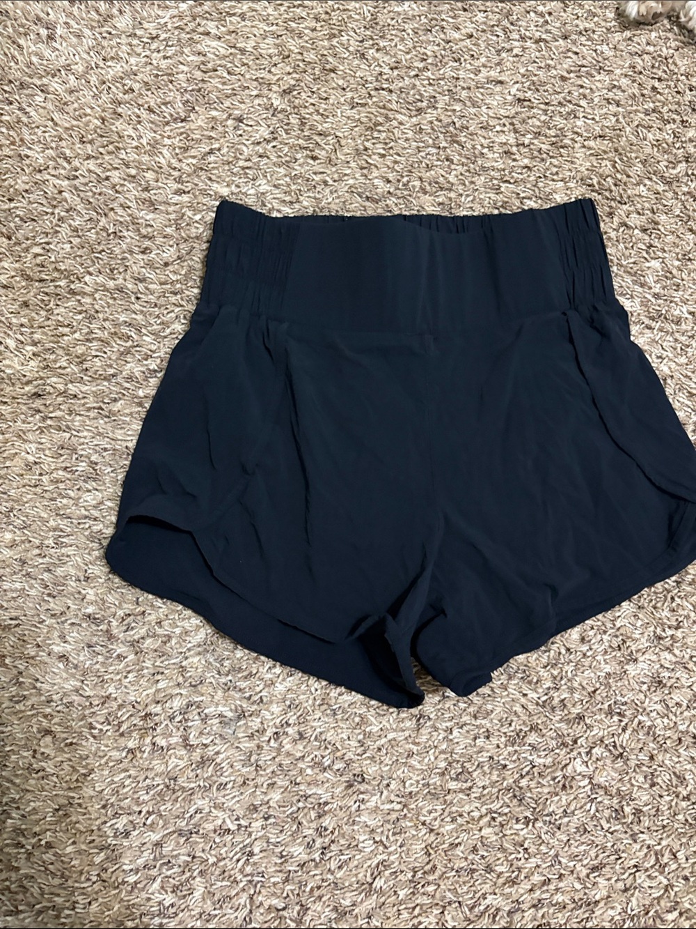 High-Waist Black Women’s Athletic Shorts